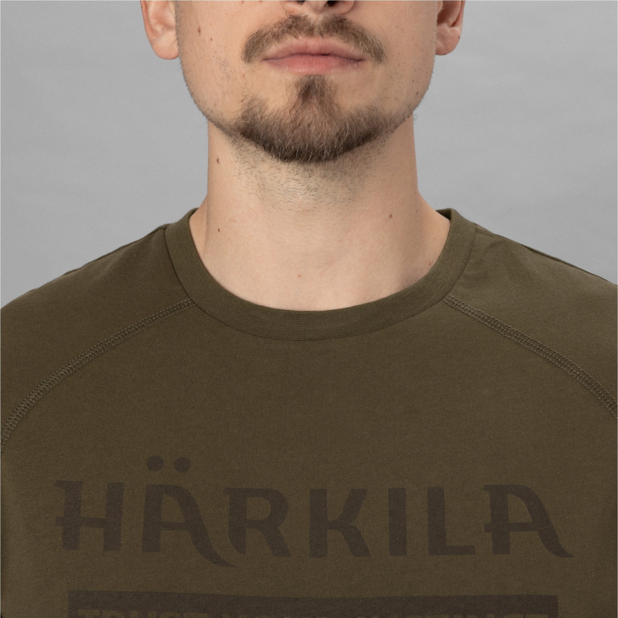 Harkila Heren Logo Korte Mouw T-Shirt 1050400290014 - Willow Green
